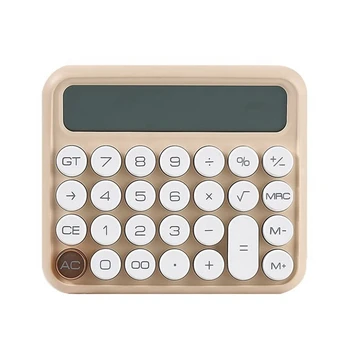 12 Mest Za Namizje Mehansko Stikalo Kalkulator Velik Gumb Finančni Kalkulator Bež