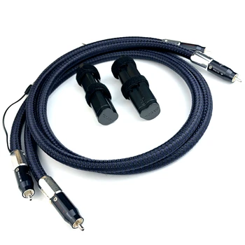 1Pair Divje posrebrene 2RCA to2 RCA Audio ali 2XLR, da 2XLR Kabel Skladu Žice Uravnoteženo Kabel z 72V Baterije