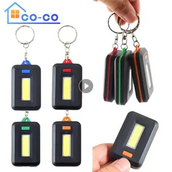 1PCS Prenosni Mini COB LED Keychain Svetilka obeskom za ključe obesek za ključe Baklo Svetlobe Žarnice Z Carabiner Za Kampiranje, Pohodništvo, Ribolov