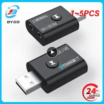 1~5PCS 5.0 Bluetooth Audio Sprejemnik Oddajnik Adapter AUX 3.5 mm Audio 2 V 1 Brezžični Oddajnik TR6 Za Dom, Avto Glasbe