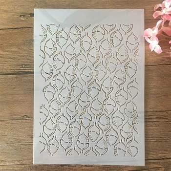 A4 29 cm Flower Bud Teksturo DIY Layering Matrice Stensko Slikarstvo Album Kolorit Reliefi Album Dekorativni Predlogo