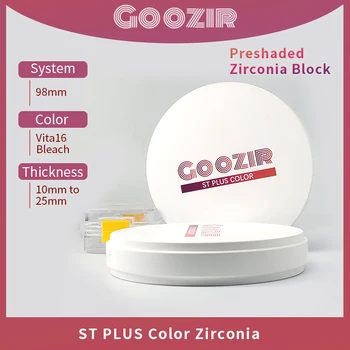 GOOZIR - 98mm A1 STC Disco de Cirkonij Multicapa Barve Cirkonij Blok Cad Cam Fabricante Par Laboratorio Zobozdravstveni