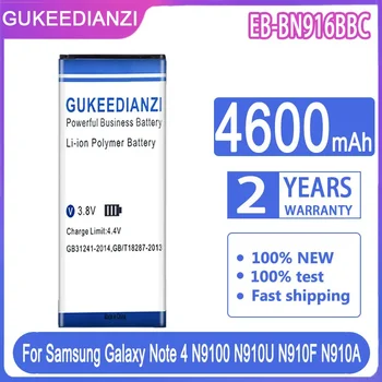 GUKEEDIANZI Nadomestna Baterija za Samsung Galaxy NOTE4 N9100 N9106W N9108V N9109V OPOMBA 4 EB-BN916BBC EBBN916BBC 4600mAh