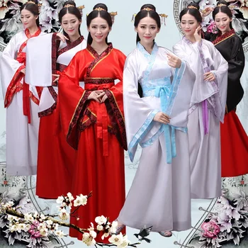 Kitajski svileno haljo Kostum za Dekleta, Ženske Kimono Kitajske Tradicionalne Trgatve Etnične starinsko obleko Ples Kostum cosplay Hanfu set