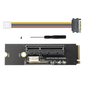 NGFF M. 2 PCI-E 4X X1 Riser Card M2 NVME, Da Pcie X4 Z LED Indikator Napetosti Za GRAFIČNO procesno enoto BTC Rudarstvo
