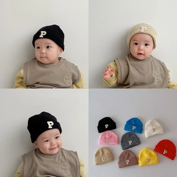 Nov Baby Beanies Novorojenega Dojenčka Fantje Dekleta Kape korejski Moda Otroci Pletene Volnene Kape Barva Otroci Pribor 0-2years Stare
