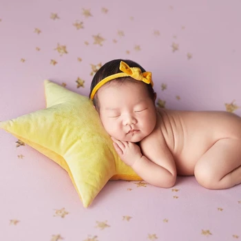 Novorojenček fotografija Rekviziti, ki Nastopajo Zvezde, Luna Vzglavnik, Nastavite za Dojenčke Baby Fotografiranje Dodatki