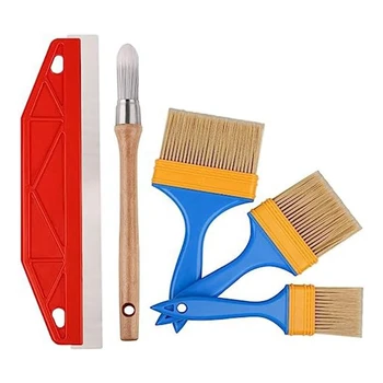 Obrezovanje Brush Tool Nastavite Barve, Rob Ščetke Obrezovanje Brush Tool Set Plastike Za Stene Krog Dekorativni Ščetke Za Hišo Slikarstvo