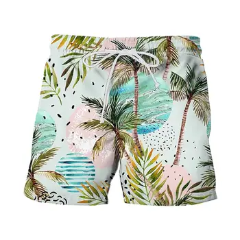 Palm Tree Motiv 3D Tiskanih hlače Moški/ Ženske Priložnostne Moda Plaža Hlače za Moške Ohlapne Kratke Hlače Poleti Prevelik Unisex Oblačila