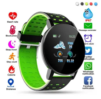 Pametna Zapestnica Krvni Tlak Nepremočljiva Šport Krog Smartwatch Pametna Ura Fitnes Tracker za Android Ios Pametno Gledati