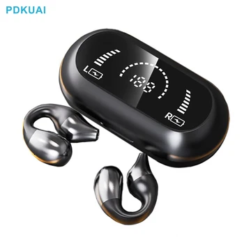 PDKUAI TWS Brezžična tehnologija Bluetooth 5.2 Slušalke Kostne Prevodnosti Slušalke Dotik kontrolna lučka LED Earclip Design Športne Slušalke Z Mikrofonom