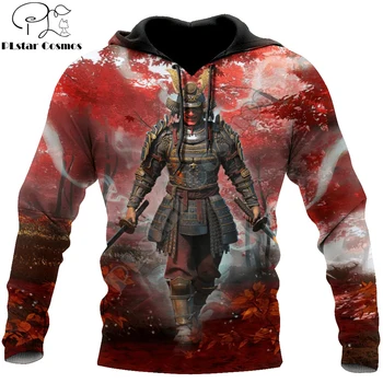 PLstar Kozmos Samurai Warrior 3D Vsem Natisnjeno Moški pulover s kapuco&Majica Jeseni Unisex zip Kapuco Priložnostne Šport DW951