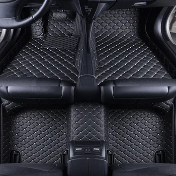 Po meri Avtomobila, predpražnike Za VW Golf 6 2014-2018 Luksuznega Usnja Tla Trajno Odeje Polno Zaščitnik Auto Dodatki Stopala Preprogo