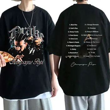 Rapper Drake T-shirt Koncert Fan Darilo Majica moška Oblačila Letnik Gothic Hip Hop Prevelik Kratek Rokav T-majice Ulične