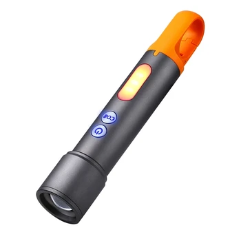 USB Polnilna Svetilka Zoomable LED Svetilka Z COB Strani Luč Žaromet Svetilko Za na Prostem Trajne Enostavno Namestite