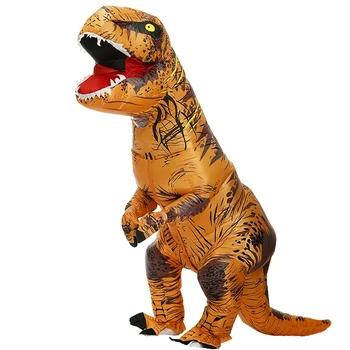 Vroče T-Rex Dinozaver Napihljivi Kostum Purim Halloween Party Cosplay Fancy Obleke Maskota Risank Anime Obleko za Odrasle, Otroci