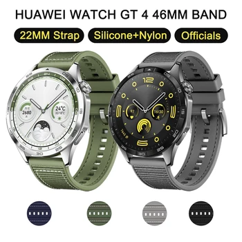 Za HUAWEI WATCH GT 4 46MM BAND 22 MM Silikonski Najlon Tkanine Watch Trak za Huawei GT GT2 GT3 Pro 46MM GT Runner Zamenjava Pasu
