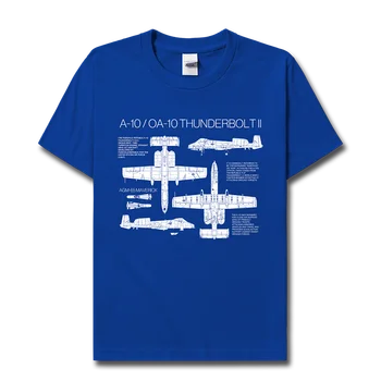 ZDA A10 OA10 ThunderboltII Borec fan Priložnostne Poletje modni Pol-rokav bombaža, kratek rokav, natisnjeni T-shirt mens hip hop top 01