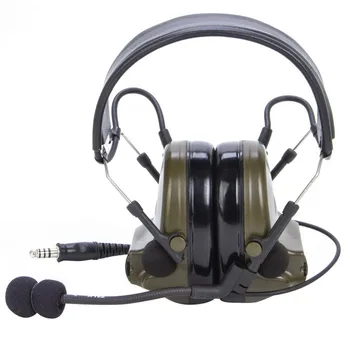 Zelena Taktično Slušalke Slušalke Mikrofon za dvosmerni Radijski Walkie Talkie