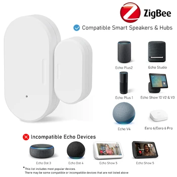 Zigbee Vrat Senzor Smart Kontaktni Senzor, Okno Senzorji za Avtomatizacijo Doma, Dela z Doma Pomočnik, Hubitat, Alexa Echo
