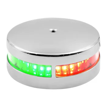 Čoln Svetlobe, Bi-Color Lok Svetlobe LED Navigacija Sveti Rdeče in Zeleno Nerjavečega Jekla za Morski Čoln Pontona Jahte