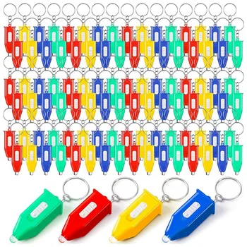 100 Kos Mini Keychain Svetilka LED Svetilka Keychain Za Nujne primere, Pohodništvo, Kampiranje Pogodbenice Prednost Outdoor Oprema Trajne
