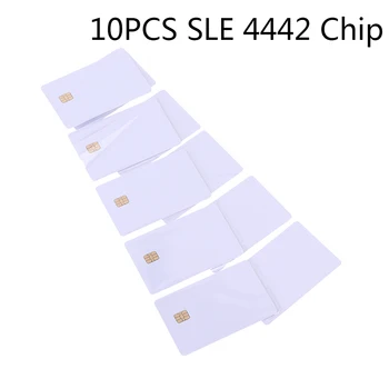 10Pcs SLE 4442 Čip Z Hico Magnetni Trak Kontaktni čip Kartice 2 v 1 Prazno Kartico