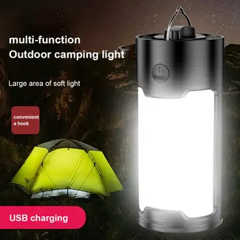 18650 Luč Najnovejši Kamp Svetlobe Sončne Zunanji USB Polnjenje Šotor Lučka za Prenosni Noč v Sili, Žarnica Svetilka Za Kampiranje