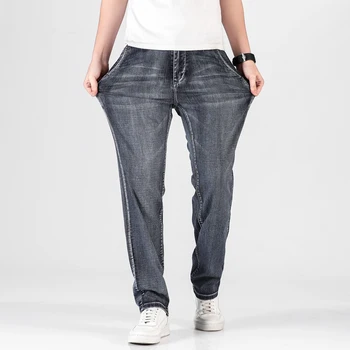2023 Moda korejski Slog Vrečko Business Casual Traper Hlače Prevelike Visoke Kakovosti Klasične Moške jeans