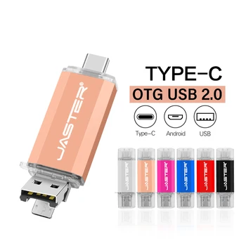 3 v 1 TIP-C USB Flash Disk 64GB Visoke Hitrosti Micro USB OTG Pen Drive 32GB Rose Zlato Memory Stick Ustvarjalno Darilo Pendrive
