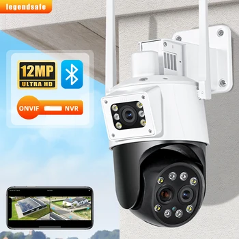360º Home Security Video Dvojno Objektiv 12MP Wifi Kamera IP66 Varnostno Zaščito Zunanji Brezžični Monitor Pametno Slediti Night Vision