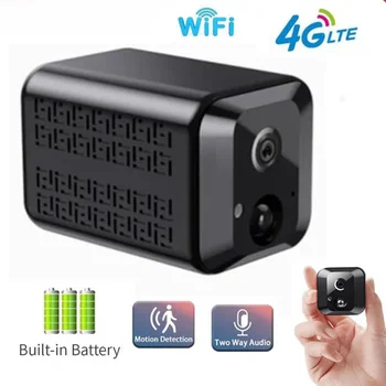 4MP 4G Kartice SIM, Baterije Mini WiFi nadzorna Kamera Z baterijsko Napajanje Kamere IR Nočno Vizijo Varnosti CCTV Mala Kamera