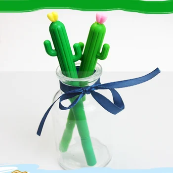 60 Kos Kaktus Oblikovan Gel Peresa 0,5 mm Black Gel Črnila za Pisanje Pero za Šolo Doma Pisarniški Material