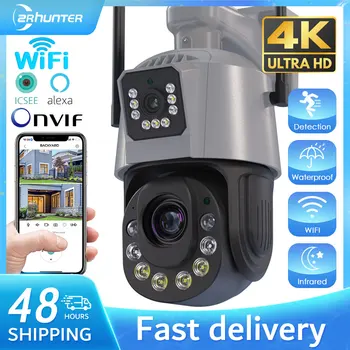 8MP 4K WIFI Kamera 36 X Optični Zoom, Dvojno Objektiv Zunanji Nadzor Fotoaparata Night Vision Človekovih Detectio IP CCTV Kamere ICSEE