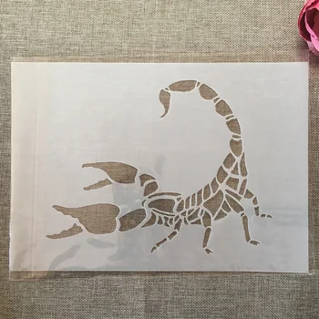 A4 29 cm Boj Scorpion DIY Layering Matrice Stensko Slikarstvo Album Kolorit Reliefi Album Dekorativni Predlogo