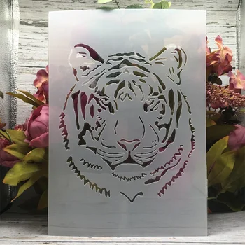 A4 29 cm Tiger Glavo DIY Layering Matrice Stensko Slikarstvo Album Kolorit Reliefi Album Dekorativni Predlogo