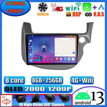 Android 13 Večpredstavnostna Avto Player Za Honda Jazz 2 GG 2008 - 2014 Za Fit 2 GE 2007 - 2014 GPS Auto Radio, DVD Predvajalnik Navigacija
