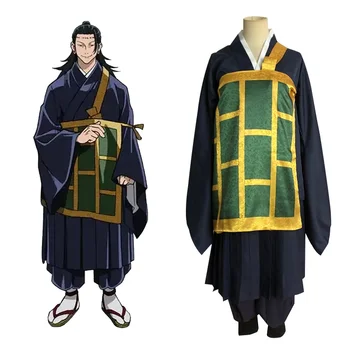 Anime Jujutsu Kaisen Cosplay Kostume Geto Suguru Šolskih Uniformah Kimono Črna Modra Kostumi za Ženske, Moške