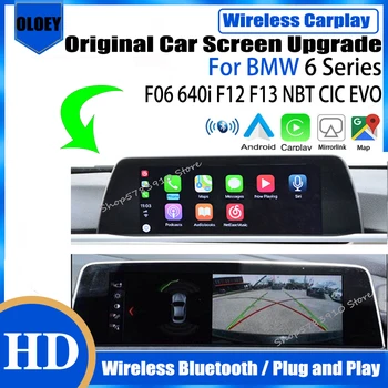 Brezžični Apple CarPlay Android Auto Adapter vmesnik Vzvratno Kamero Za BMW Serije 6 F06 640i F12 F13 NBT CIC EVO