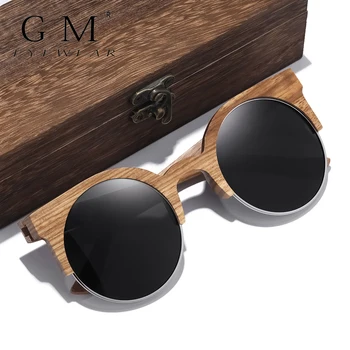 G M 2023Natural Bambusa in Lesa, Ročno izdelana sončna Očala polarizirana Očala leče Zebra Lesa kovinski Obroč očala Darilo Leseni škatli A2704