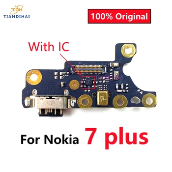 Izvirne Nove Polnilnik USB Priključek Odbor Za Nokia 7 plus 7+ KW-1049 1055 1062 Polnjenje Vrata Odbor Modul za Nadomestne Dele