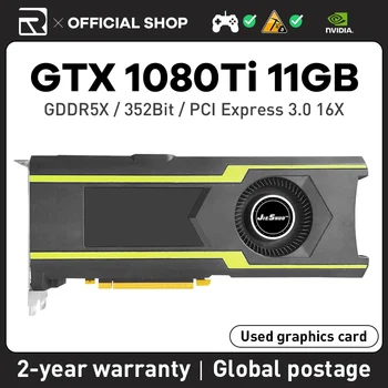 JIESHUO GTX 1080TI 11G Grafične Kartice Za Turbo Fan GDDR5X HDMI 1.4 x 1 Računalnik GPU GTX1080 TI Igra Rudarstvo Video Kartice, Namizni