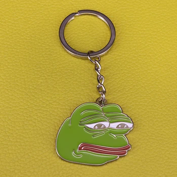 Kermit Žalostno žaba keychain Internetni Meme pop kulture keyring srčkan smešno živali, nakit risanka avto ključnih verige torbico vrečko darilo dekor