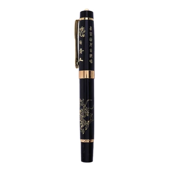 LUOSHI Kemični svinčnik 818 s Kitajski Zmaj vzorec pero - črna