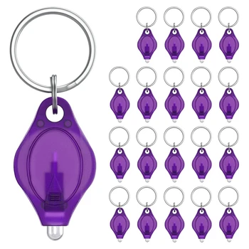 Mini UV LED Keychain Svetilka Komplet Komplet 10 Lumen Prenosni Vijolične Svetlobe Detektor, 20 Pack