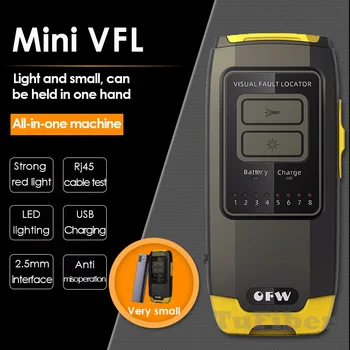Mini Visual Napake Lokator Optični Tester Optični Kabel FC/SC/ST Konektor RJ45 Kabel Test OFW VFL Optični Rdeči Laser Pen USB Polnjenje