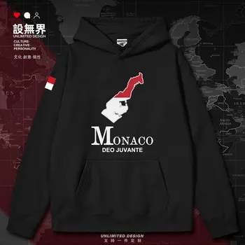 Monako Nacionalni Zemljevid mens hoodies oblačila z dolgimi rokavi natisnjeni puloverji trenirko hoodie bela športna oblačila jesensko zimske