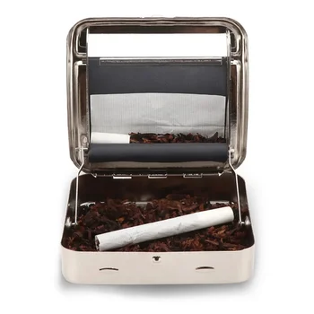 MOONSHADE Samodejno Zvijanje Cigaret Primeru Prenosne Kovinske Tobak Roller 70 mm Vozni Papir Maker Kajenje Pribor Moških Pripomoček