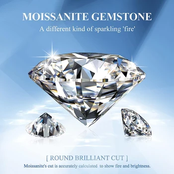 NKHOG Svoboden Moissanite Diamanti Kamen D Barvo VVS1 Jasnost Odlično Krog Cut dragih kamnov, Z GRA 100% Pass Test