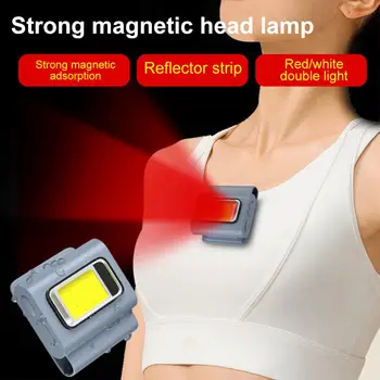 Nova LED Prenosni Razsvetljavo Večnamenske Magnetne USB Hitro Polnjenje Lahkih Oblačil Posnetek Teče Silikonski Delo Luč Žaromet